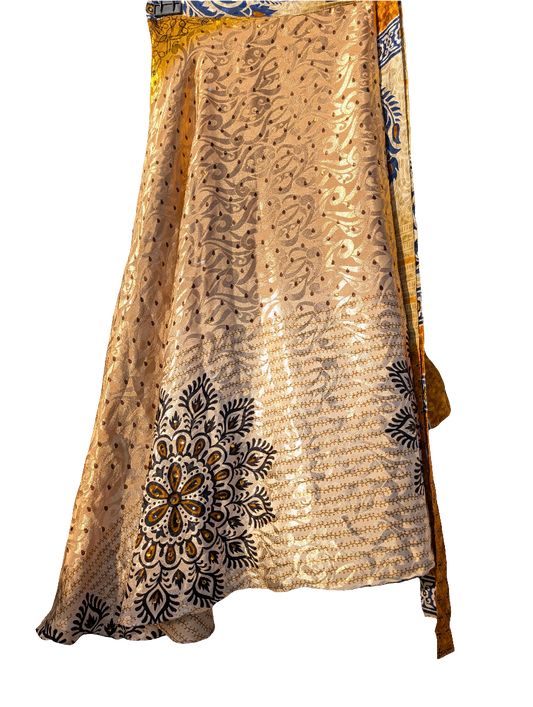 Indian Silk Reversible Wrap around skirt