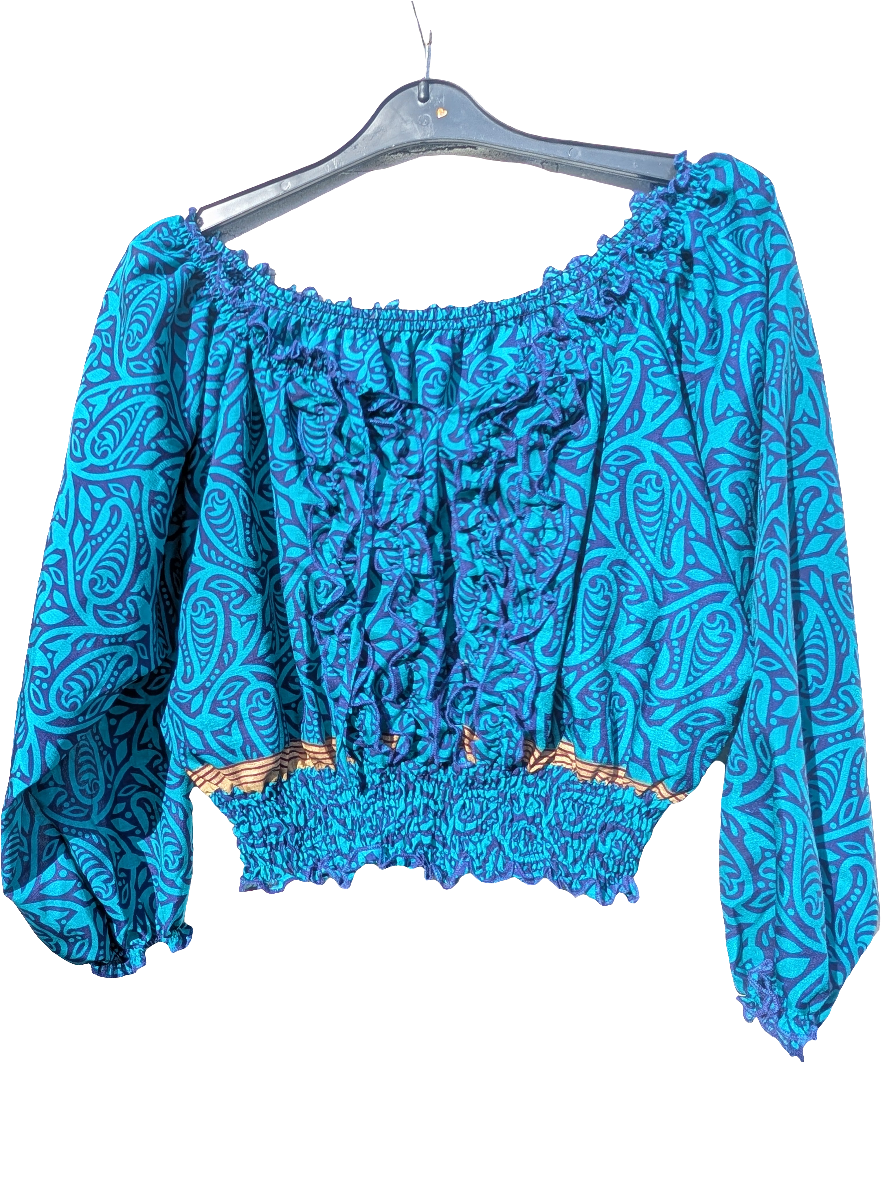 Silk Ruffle Top