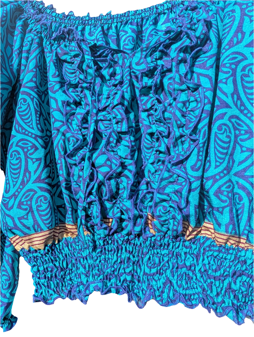 Silk Ruffle Top
