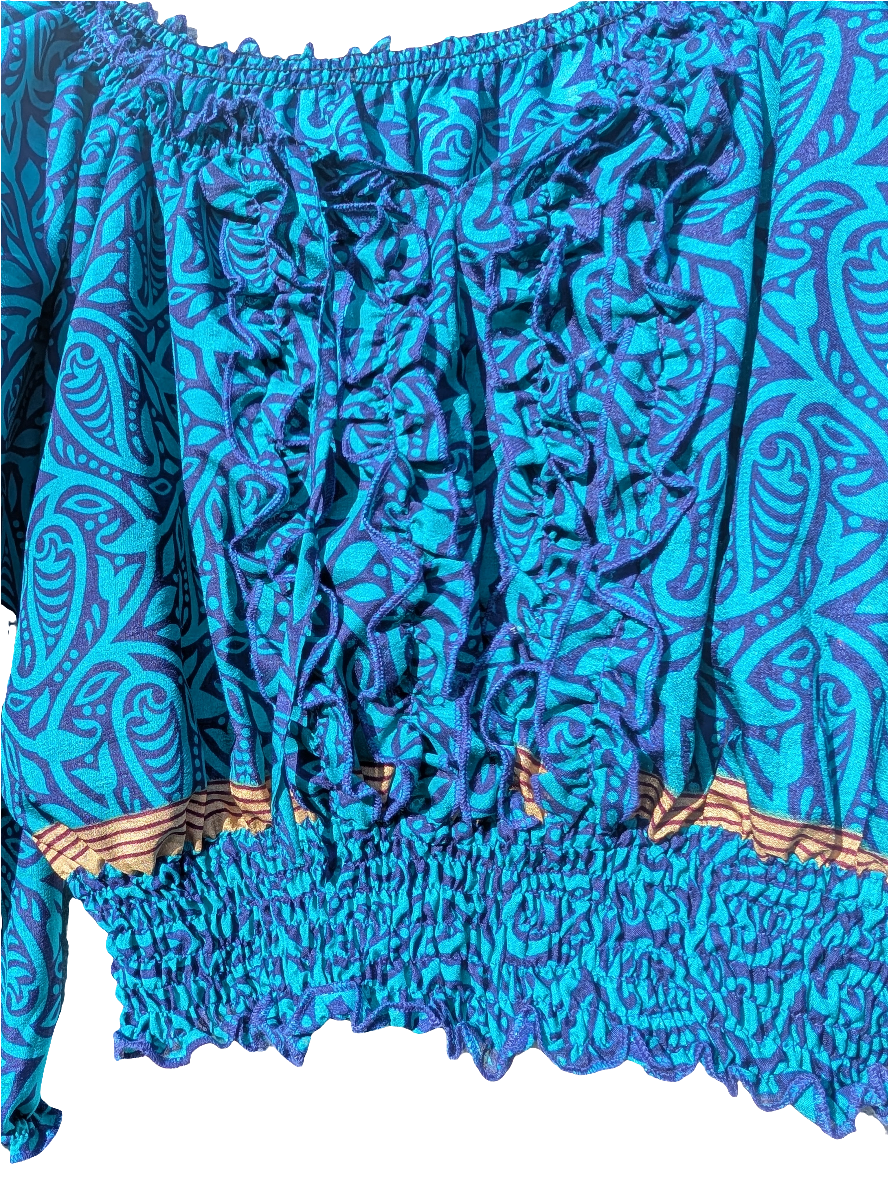 Silk Ruffle Top