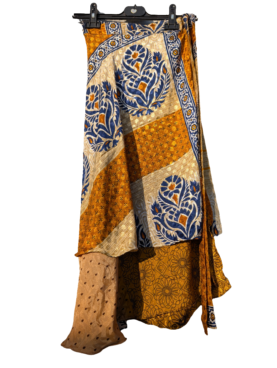 Indian Silk Reversible Wrap around skirt