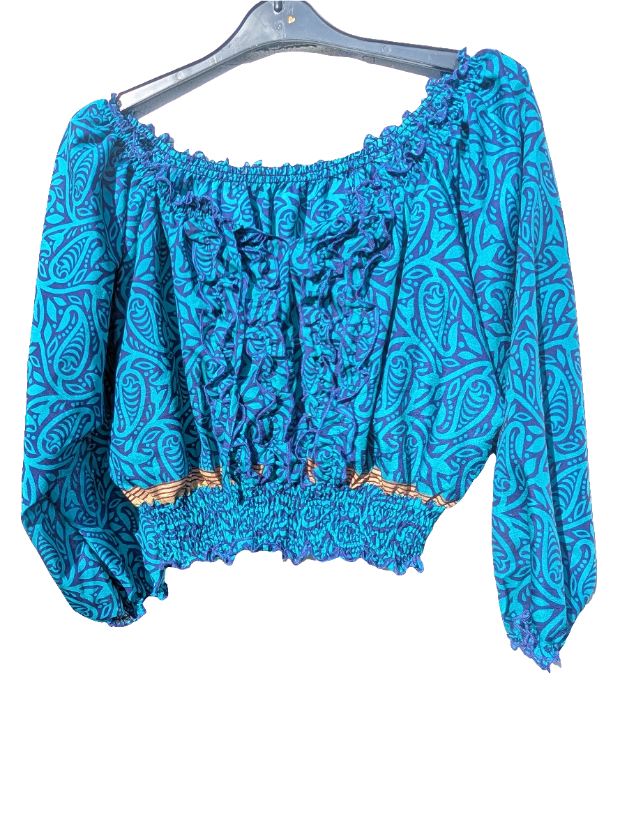 Silk Ruffle Top